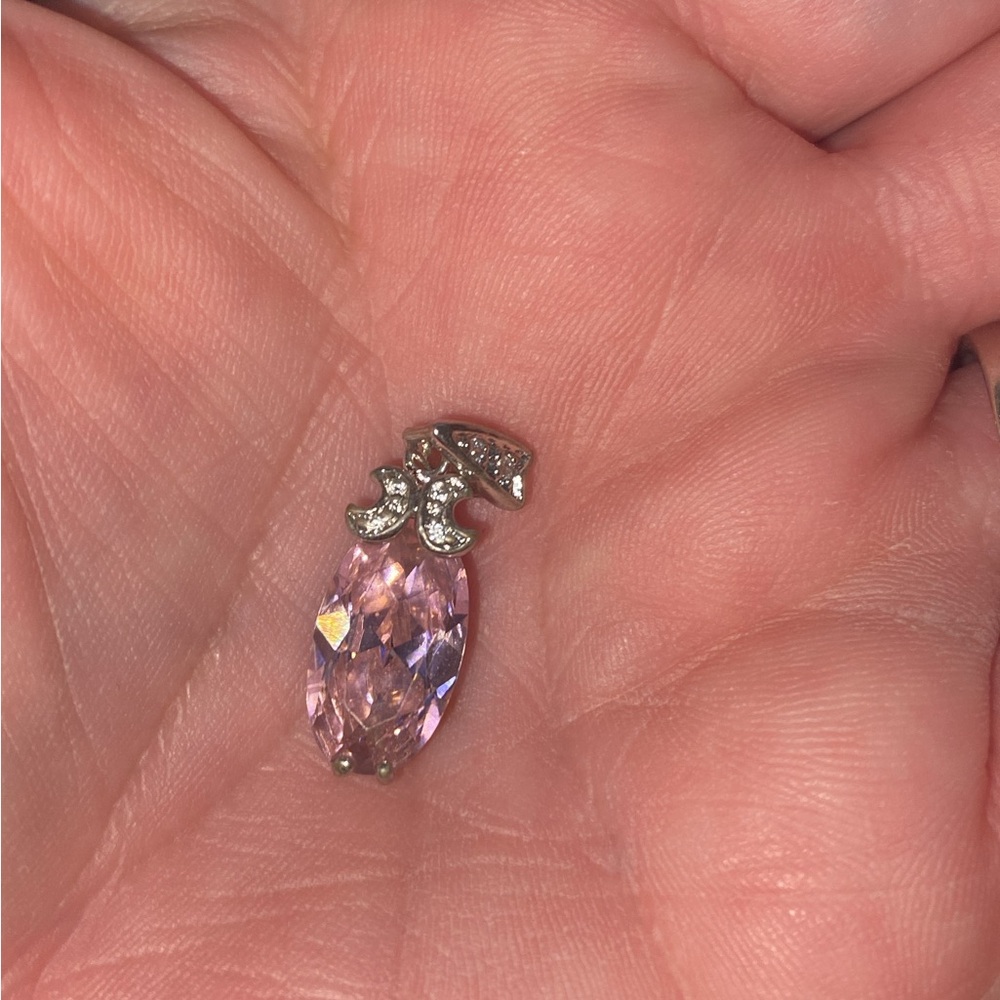 Pink Tanzanite Crystal Pendant